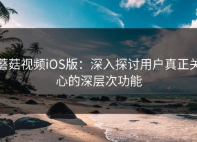 蘑菇视频iOS版：深入探讨用户真正关心的深层次功能