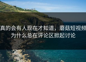 真的会有人现在才知道，蘑菇短视频为什么总在评论区掀起讨论
