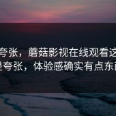 不是夸张，蘑菇影视在线观看这回不是夸张，体验感确实有点东西