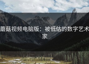 蘑菇视频电脑版：被低估的数字艺术家