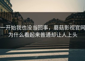 一开始我也没当回事，蘑菇影视官网为什么看起来普通却让人上头