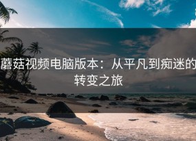 蘑菇视频电脑版本：从平凡到痴迷的转变之旅