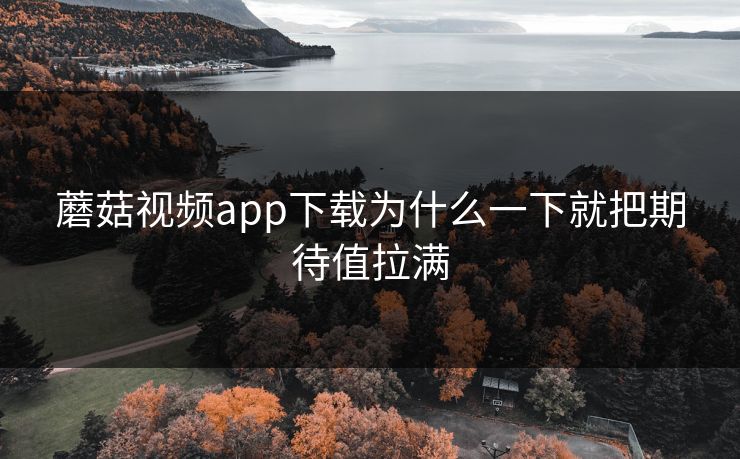 蘑菇视频app下载为什么一下就把期待值拉满