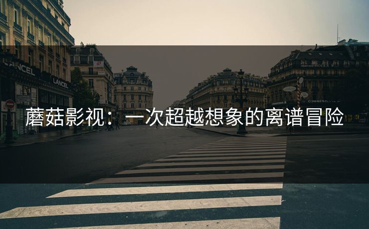 蘑菇影视:一次超越想象的离谱冒险 蘑菇影视:一次超越想象的离谱冒险